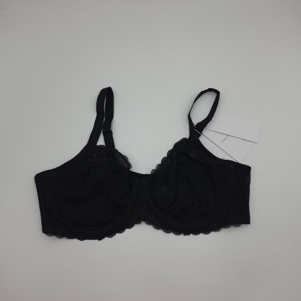 HSIA Minimizer Underwire Lace Bra 0090 in Black Size 40D